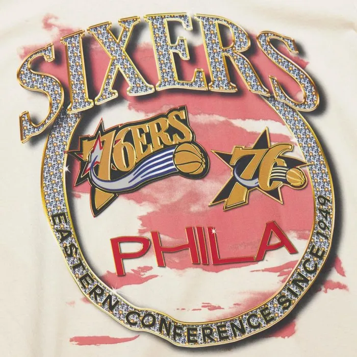 Mitchell and Ness Crown Jewels SS Tee HWC Philadelphia 76ers Men TShirts and Tops Mitchell and Ness Crown Jewels SS Tee HWC Philadelphia 76ers Men TShirts and Tops