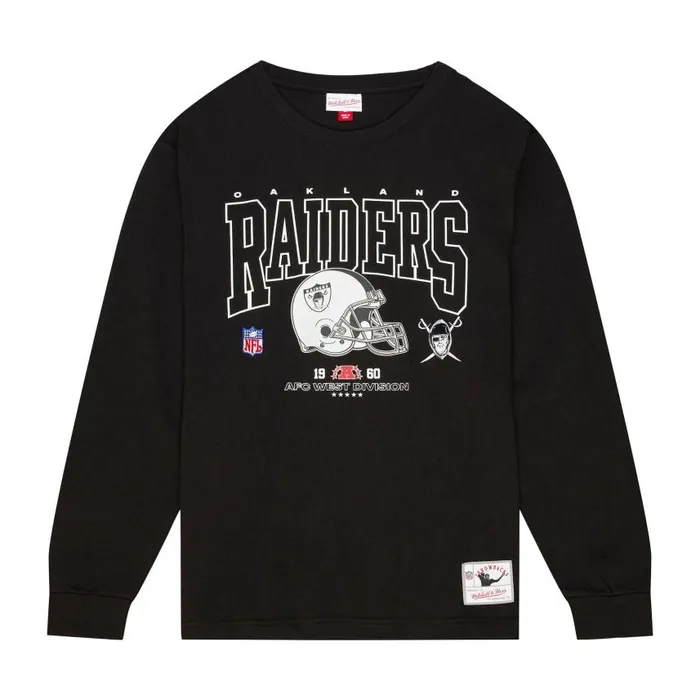 Mitchell and Ness Division LS Tee Oakland Raiders Men TShirts and Tops