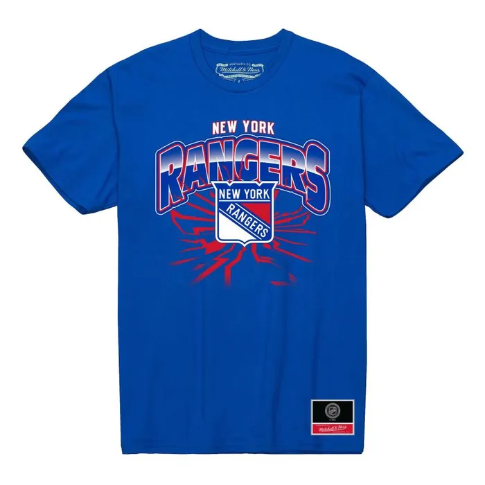 Mitchell and Ness Earthquake Tee New York Rangers Men TShirts and Tops