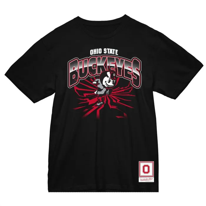 Mitchell and Ness Earthquake Tee Ohio State Men TShirts and Tops