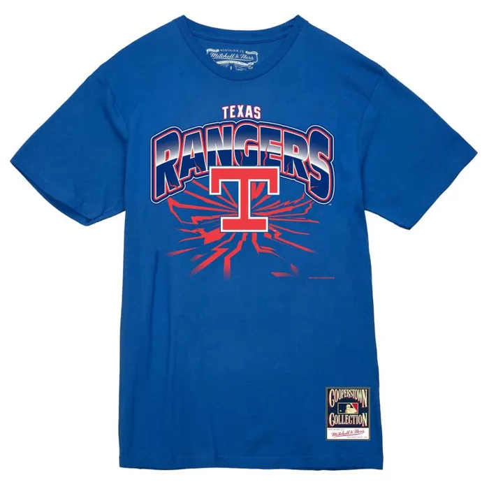 Mitchell and Ness Earthquake Tee Texas Rangers Men TShirts and Tops