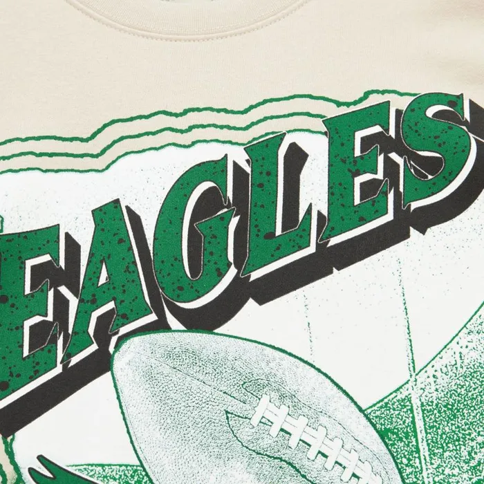 Mitchell and Ness Field Goal Crew Philadelphia Eagles Men Hoodies and Sweatshirts Mitchell and Ness Field Goal Crew Philadelphia Eagles Men Hoodies and Sweatshirts