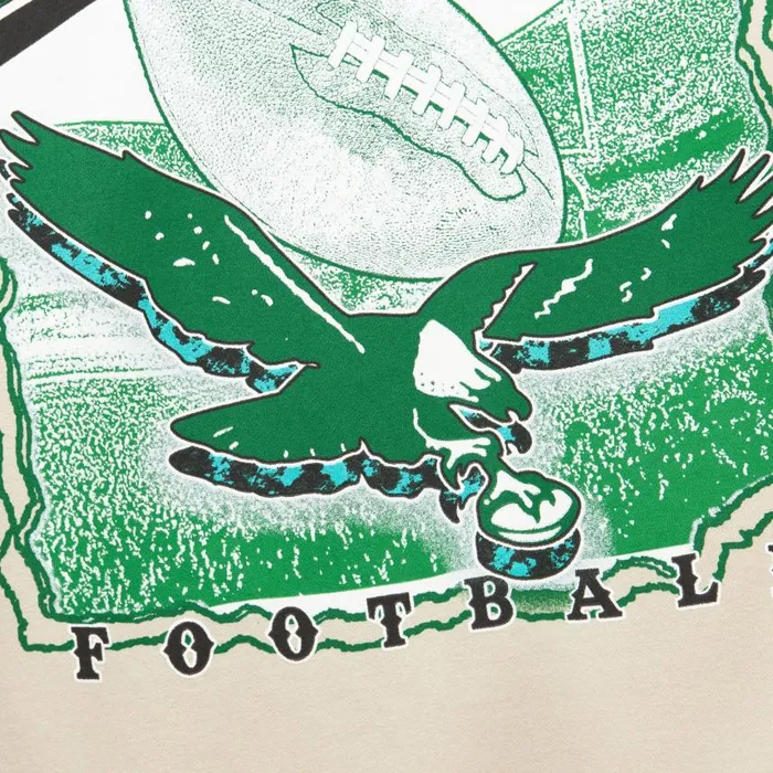 Mitchell and Ness Field Goal Crew Philadelphia Eagles Men Hoodies and Sweatshirts Mitchell and Ness Field Goal Crew Philadelphia Eagles Men Hoodies and Sweatshirts