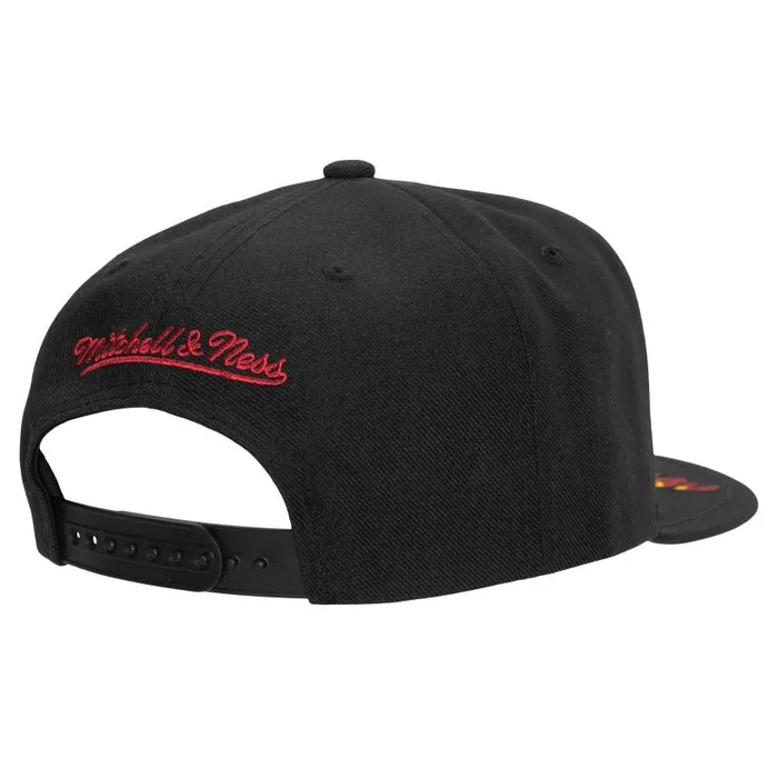 Mitchell and Ness Front Loaded Snapback HWC Miami Heat Men Hats and Headwear Mitchell and Ness Front Loaded Snapback HWC Miami Heat Men Hats and Headwear