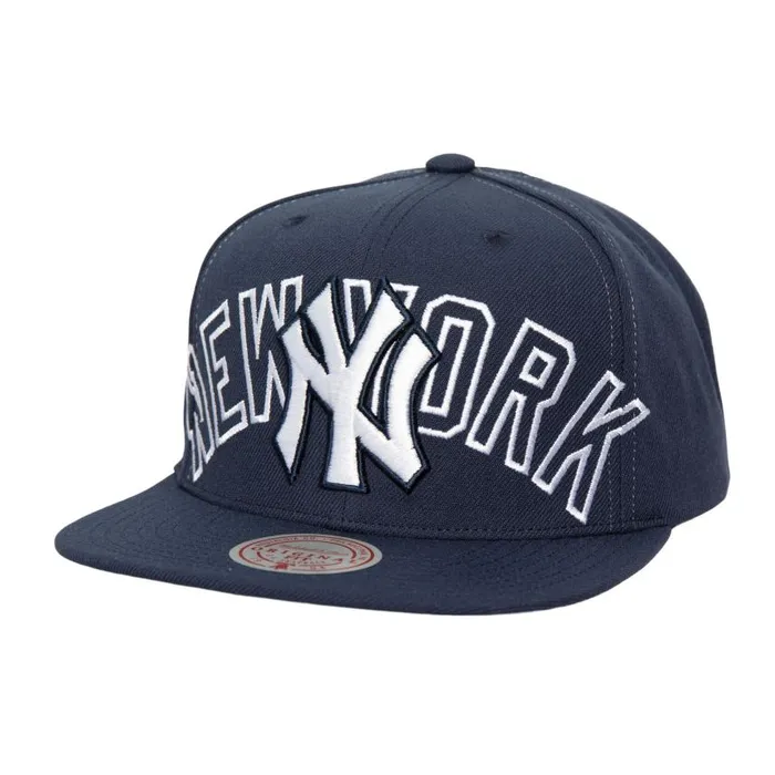 Mitchell and Ness Full Frontal Snapback New York Yankees Men Hats and Headwear