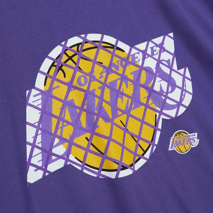 Mitchell and Ness Grid Tee Los Angeles Lakers Men TShirts and Tops Mitchell and Ness Grid Tee Los Angeles Lakers Men TShirts and Tops