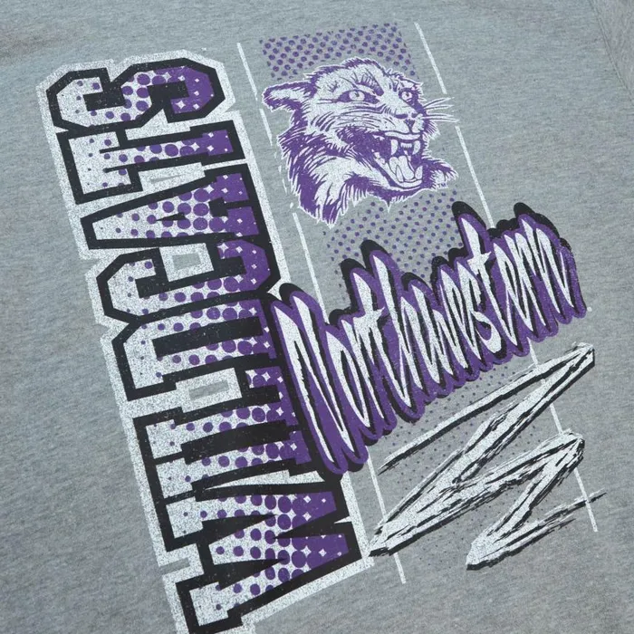 Mitchell and Ness Halftime Script Crew Northwestern University Men Hoodies and Sweatshirts Mitchell and Ness Halftime Script Crew Northwestern University Men Hoodies and Sweatshirts