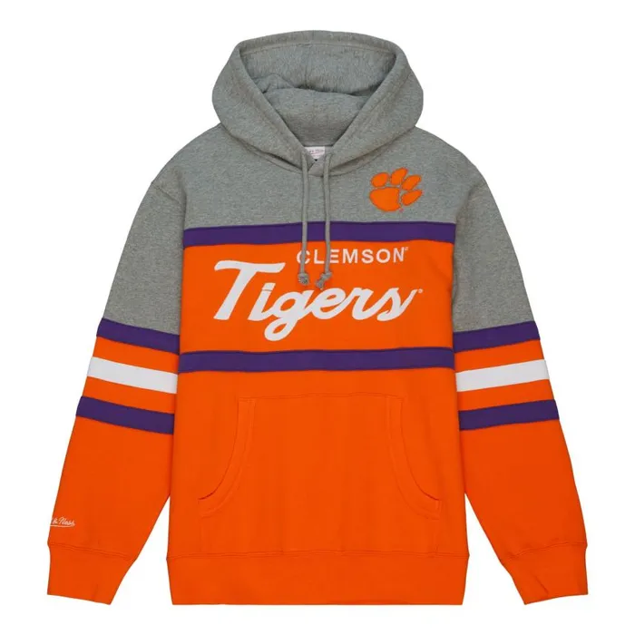 Mitchell and Ness Head Coach Hoodie Clemson University Men Hoodies and Sweatshirts Mitchell and Ness Head Coach Hoodie Clemson University Men Hoodies and Sweatshirts