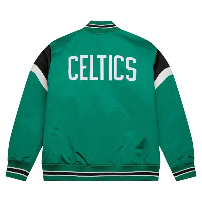 Mitchell and Ness Heavyweight Satin Jacket Boston Celtics Men Jackets and Outerwear Mitchell and Ness Heavyweight Satin Jacket Boston Celtics Men Jackets and Outerwear