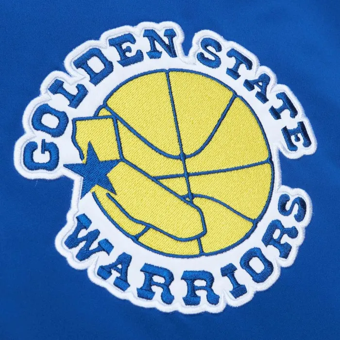 Mitchell and Ness Heavyweight Satin Jacket Golden State Warriors Men Jackets and Outerwear Mitchell and Ness Heavyweight Satin Jacket Golden State Warriors Men Jackets and Outerwear