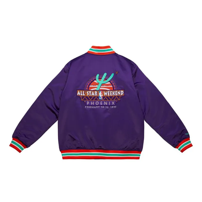 Mitchell and Ness Heavyweight Satin Jacket Update All Star 1995 Men Jackets and Outerwear Mitchell and Ness Heavyweight Satin Jacket Update All Star 1995 Men Jackets and Outerwear