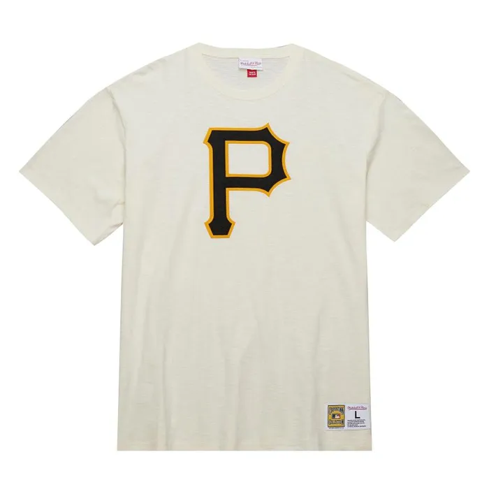 Mitchell and Ness Heritage SS Slub Tee Vintage Logo Pittsburgh Pirates Men TShirts and Tops Mitchell and Ness Heritage SS Slub Tee Vintage Logo Pittsburgh Pirates Men TShirts and Tops
