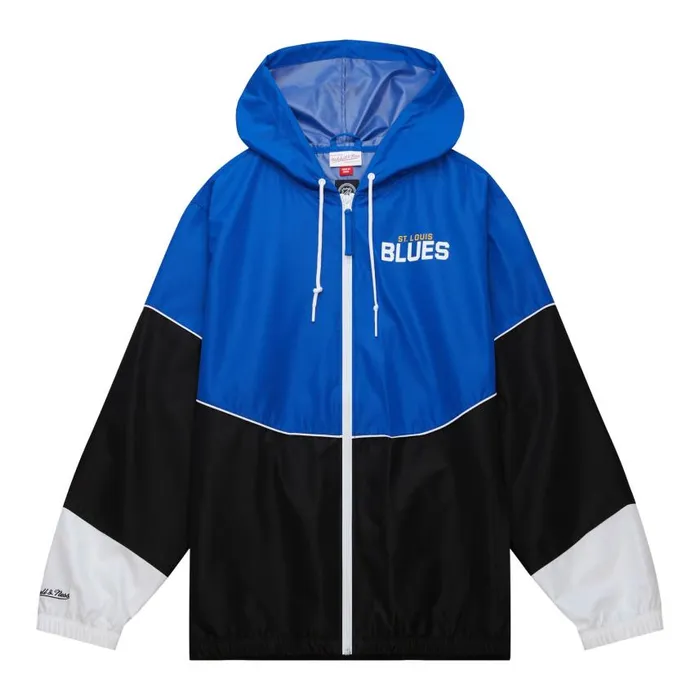 Mitchell and Ness Home Team Lightweight Windbreaker St Louis Blues Men Jackets and Outerwear Mitchell and Ness Home Team Lightweight Windbreaker St Louis Blues Men Jackets and Outerwear