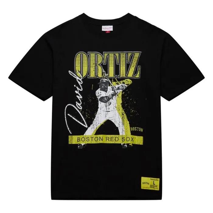 Mitchell and Ness HW Neon Pop Player SS Tee Vintage Logo Boston Red Sox David Ortiz Men TShirts and Tops Mitchell and Ness HW Neon Pop Player SS Tee Vintage Logo Boston Red Sox David Ortiz Men TShirts and Tops