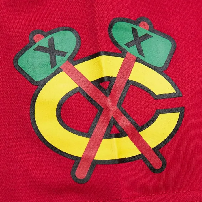 Mitchell and Ness Jacquard Ringer SS Tee Current Logo Chicago Blackhawks Men TShirts and Tops Mitchell and Ness Jacquard Ringer SS Tee Current Logo Chicago Blackhawks Men TShirts and Tops