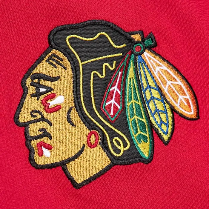 Mitchell and Ness Jacquard Ringer SS Tee Current Logo Chicago Blackhawks Men TShirts and Tops Mitchell and Ness Jacquard Ringer SS Tee Current Logo Chicago Blackhawks Men TShirts and Tops