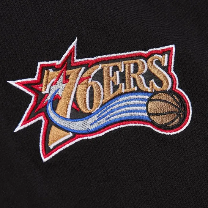 Mitchell and Ness Jacquard Ringer SS Tee Vintage Logo Philadelphia 76ers Men TShirts and Tops Mitchell and Ness Jacquard Ringer SS Tee Vintage Logo Philadelphia 76ers Men TShirts and Tops