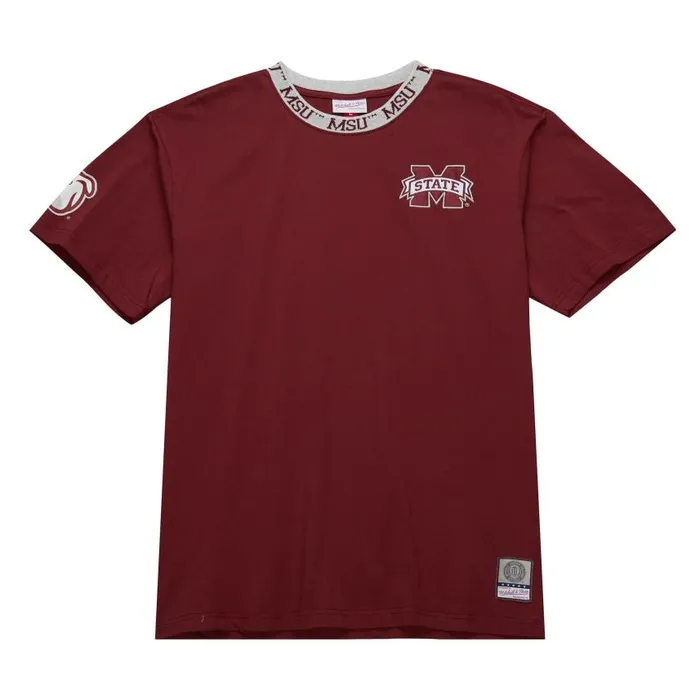 Mitchell and Ness Jaquard Ringer SS Tee Current Logo Mississippi State University Men TShirts and Tops Mitchell and Ness Jaquard Ringer SS Tee Current Logo Mississippi State University Men TShirts and Tops