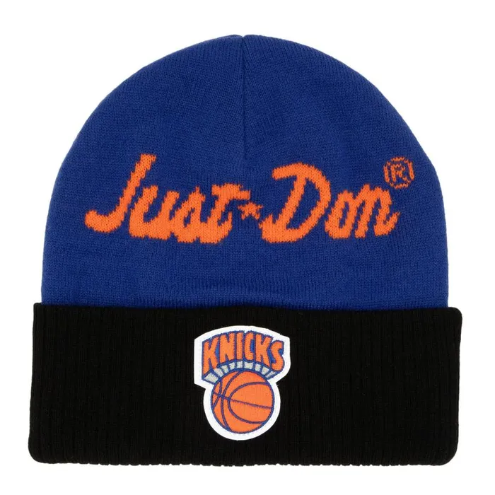 Mitchell and Ness Just Don Cashmere Knit HWC New York Knicks Men Hats and Headwear Mitchell and Ness Just Don Cashmere Knit HWC New York Knicks Men Hats and Headwear