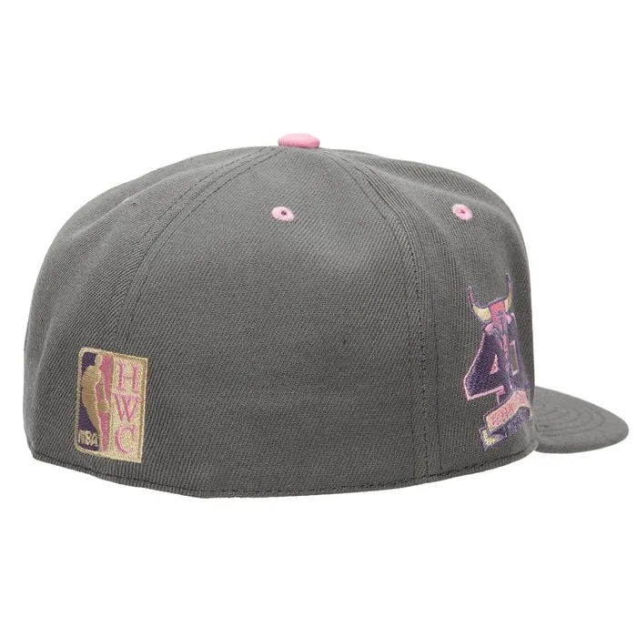 Mitchell and Ness Lavender Dreams Fitted HWC Chicago Bulls Men Hats and Headwear Mitchell and Ness Lavender Dreams Fitted HWC Chicago Bulls Men Hats and Headwear