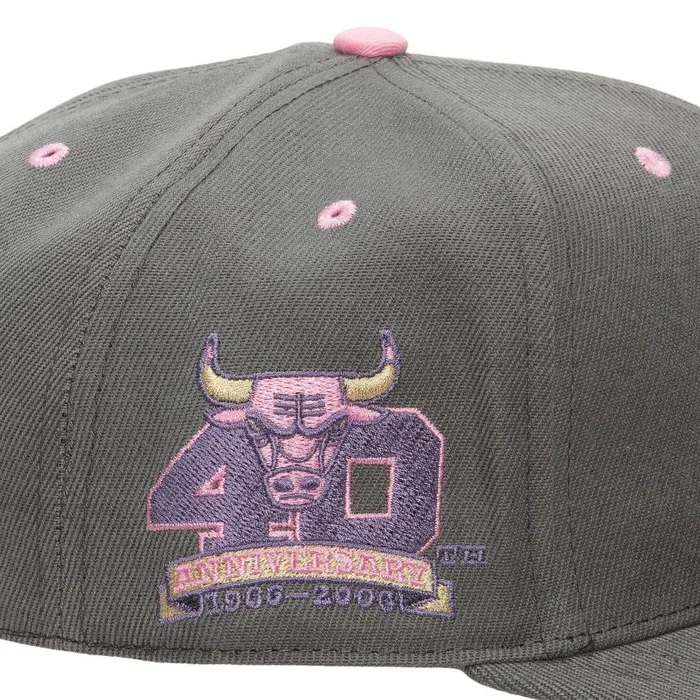 Mitchell and Ness Lavender Dreams Fitted HWC Chicago Bulls Men Hats and Headwear Mitchell and Ness Lavender Dreams Fitted HWC Chicago Bulls Men Hats and Headwear