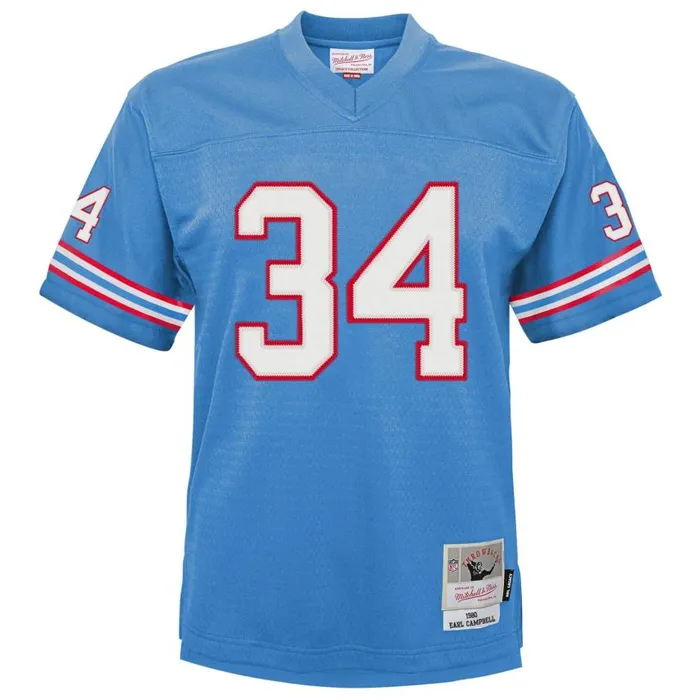 Mitchell and Ness Legacy Jersey Oilers 1980 Earl Campbell Kids Jerseys