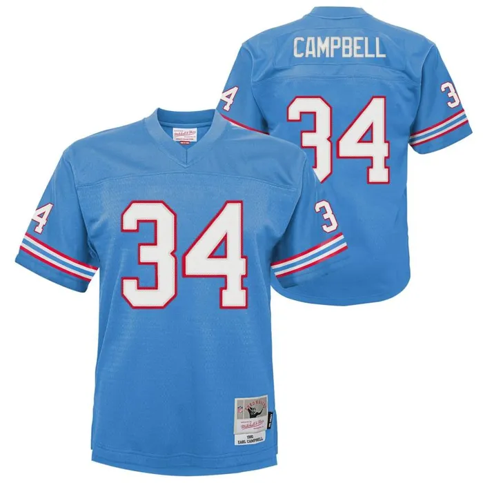 Mitchell and Ness Legacy Jersey Oilers 1980 Earl Campbell Kids Jerseys Mitchell and Ness Legacy Jersey Oilers 1980 Earl Campbell Kids Jerseys