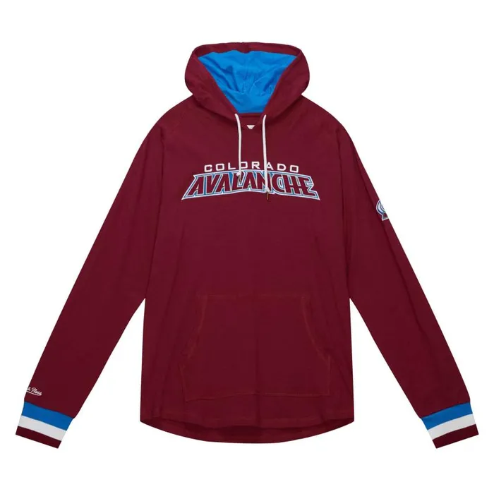 Mitchell and Ness Legendary Slub Long Sleeve Hoodie Colorado Avalanche Men Hoodies and Sweatshirts