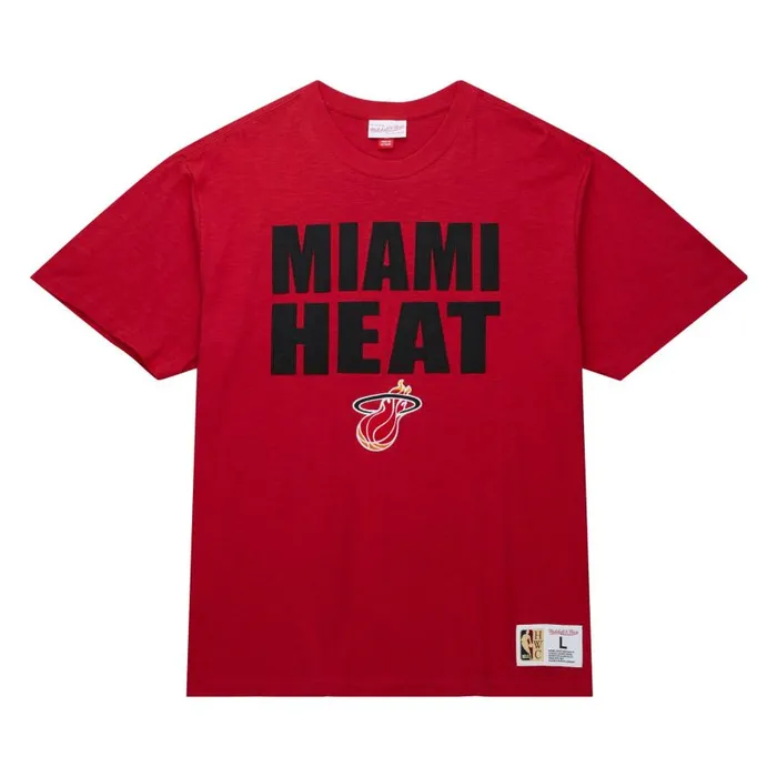 Mitchell and Ness Legendary Slub SS Tee Miami Heat Men TShirts and Tops