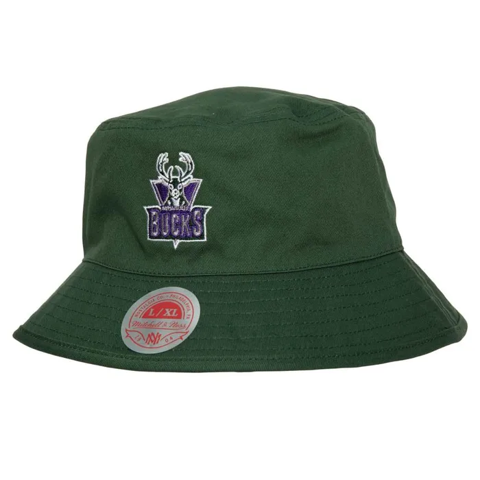 Mitchell and Ness Lifestyle Reversible Bucket HWC Milwaukee Bucks Men Hats and Headwear Mitchell and Ness Lifestyle Reversible Bucket HWC Milwaukee Bucks Men Hats and Headwear