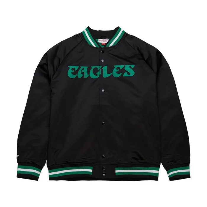 Mitchell and Ness Lightweight Satin Jacket Philadelphia Eagles Men Jackets and Outerwear Mitchell and Ness Lightweight Satin Jacket Philadelphia Eagles Men Jackets and Outerwear
