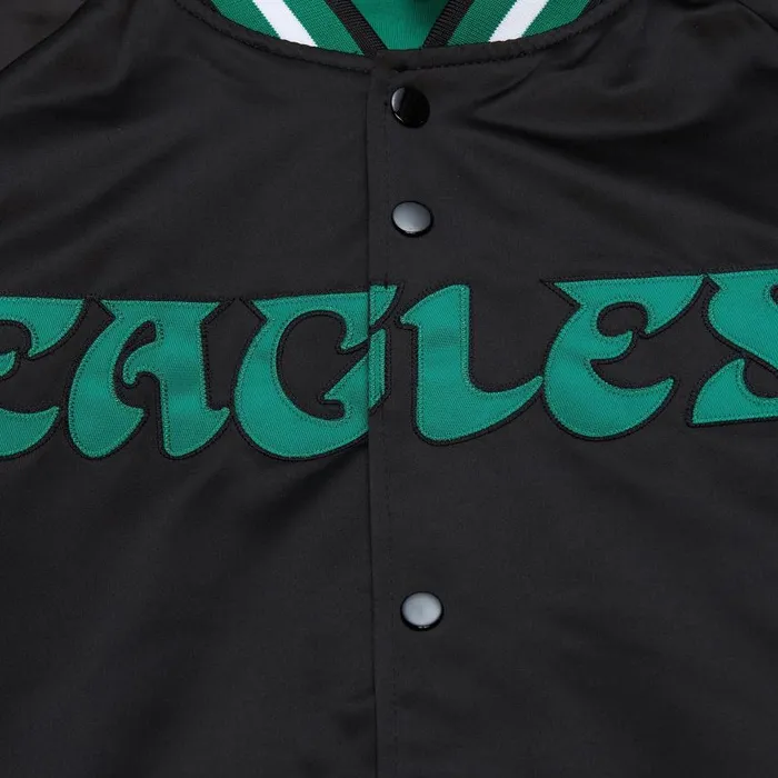 Mitchell and Ness Lightweight Satin Jacket Philadelphia Eagles Men Jackets and Outerwear Mitchell and Ness Lightweight Satin Jacket Philadelphia Eagles Men Jackets and Outerwear