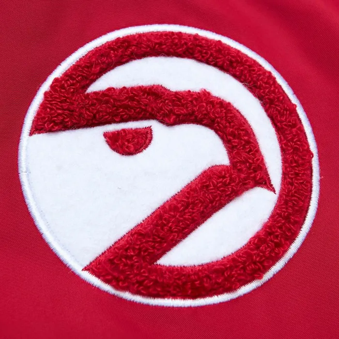 Mitchell and Ness MandN X Melody Ehsani Satin Jacket Atlanta Hawks Women Jackets and Outerwear Mitchell and Ness MandN X Melody Ehsani Satin Jacket Atlanta Hawks Women Jackets and Outerwear