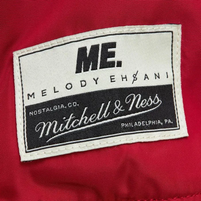 Mitchell and Ness MandN X Melody Ehsani Satin Jacket Atlanta Hawks Women Jackets and Outerwear Mitchell and Ness MandN X Melody Ehsani Satin Jacket Atlanta Hawks Women Jackets and Outerwear
