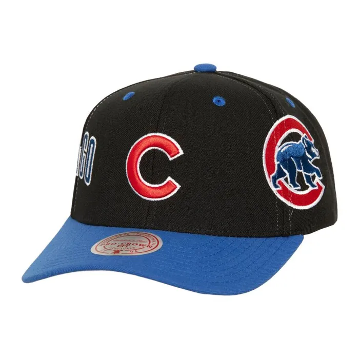 Mitchell and Ness Overbite Pro Snapback Chicago Cubs Men Hats and Headwear