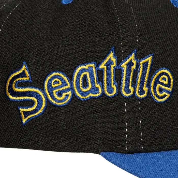 Mitchell and Ness Overbite Pro Snapback Coop Seattle Mariners Men Hats and Headwear Mitchell and Ness Overbite Pro Snapback Coop Seattle Mariners Men Hats and Headwear
