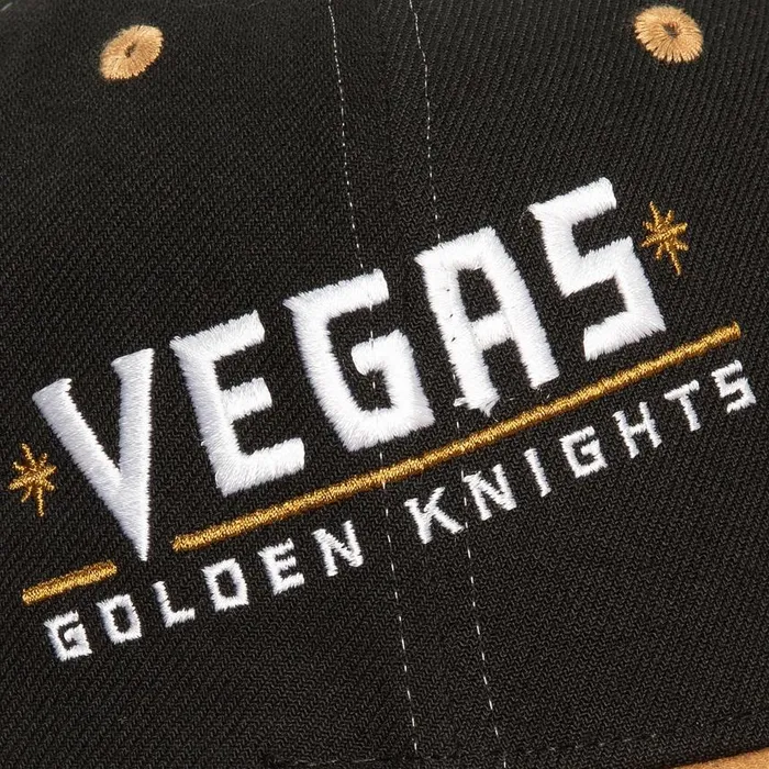 Mitchell and Ness Overbite Pro Snapback Vegas Golden Knights Men Hats and Headwear Mitchell and Ness Overbite Pro Snapback Vegas Golden Knights Men Hats and Headwear