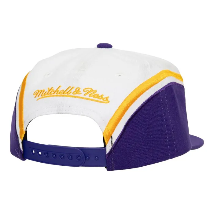 Mitchell and Ness Overhead Snapback Los Angeles Lakers Men Hats and Headwear Mitchell and Ness Overhead Snapback Los Angeles Lakers Men Hats and Headwear