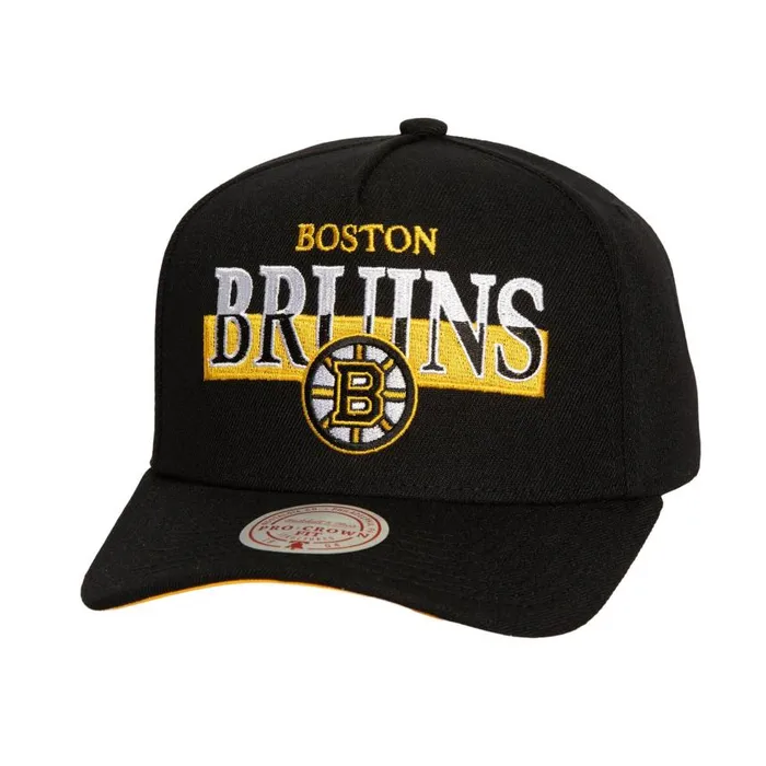 Mitchell and Ness Panorec Pro Snapback Boston Bruins Men Hats and Headwear
