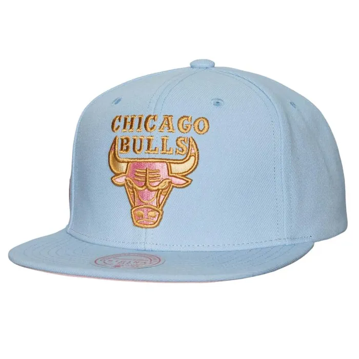 Mitchell and Ness Pastel Snapback Chicago Bulls Men Hats and Headwear