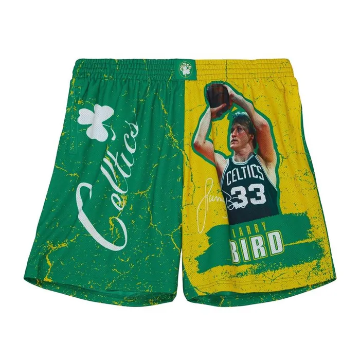 Mitchell and Ness Player Burst Mesh Shorts Boston Celtics Larry Bird Men Shorts Mitchell and Ness Player Burst Mesh Shorts Boston Celtics Larry Bird Men Shorts