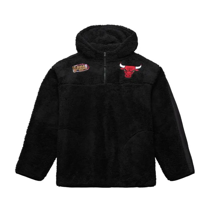 Mitchell and Ness Polar Fleece 14 Zip Pullover Hoodie Chicago Bulls Men Hoodies and Sweatshirts Mitchell and Ness Polar Fleece 14 Zip Pullover Hoodie Chicago Bulls Men Hoodies and Sweatshirts