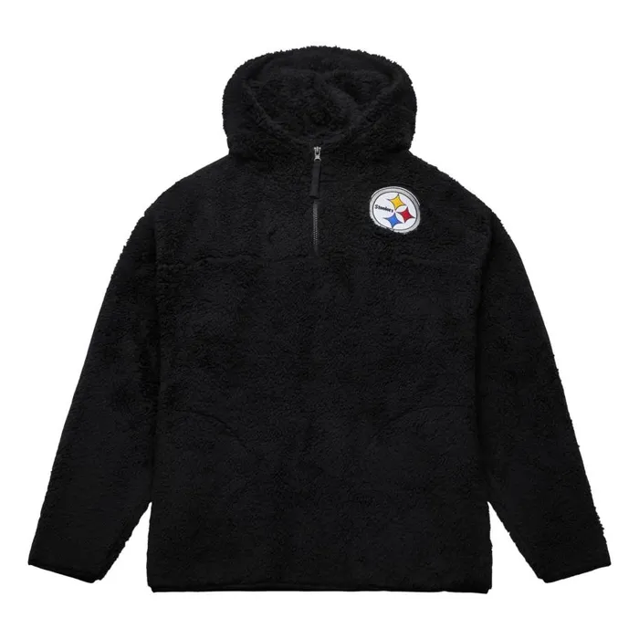 Mitchell and Ness Polar Fleece 14 Zip Pullover Hoodie Pittsburgh Steelers Men Hoodies and Sweatshirts Mitchell and Ness Polar Fleece 14 Zip Pullover Hoodie Pittsburgh Steelers Men Hoodies and Sweatshirts