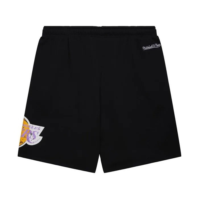 Mitchell and Ness Postgame Fleece Shorts Vintage Logo Los Angeles Lakers Men Shorts Mitchell and Ness Postgame Fleece Shorts Vintage Logo Los Angeles Lakers Men Shorts