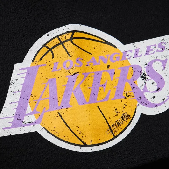 Mitchell and Ness Postgame Fleece Shorts Vintage Logo Los Angeles Lakers Men Shorts Mitchell and Ness Postgame Fleece Shorts Vintage Logo Los Angeles Lakers Men Shorts