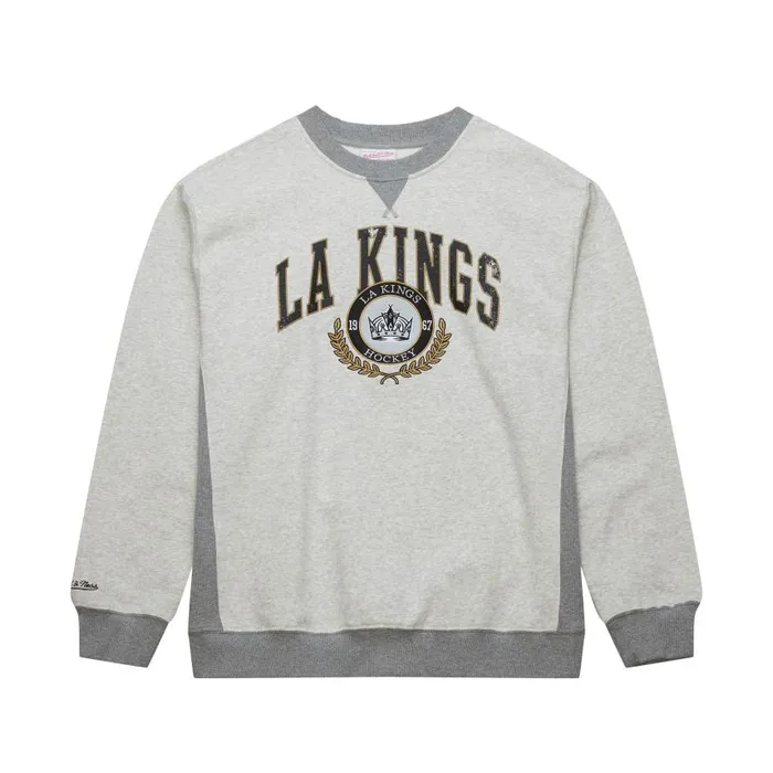 Mitchell and Ness Premium Fleece Crew Current Logo Los Angeles Kings Men Hoodies and Sweatshirts Mitchell and Ness Premium Fleece Crew Current Logo Los Angeles Kings Men Hoodies and Sweatshirts