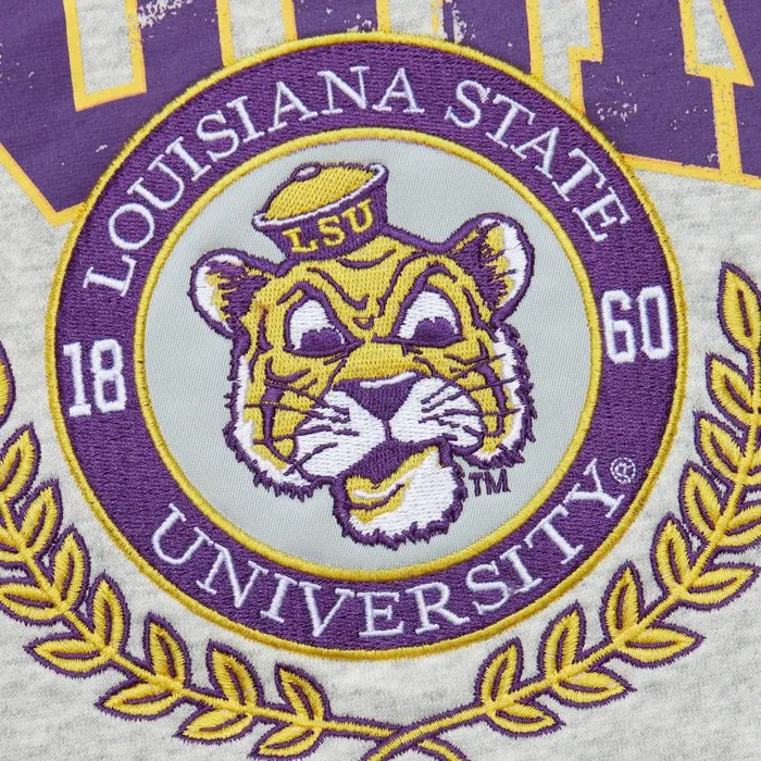 Mitchell and Ness Premium Fleece Crew Vintage Logo Louisiana State University Men Hoodies and Sweatshirts Mitchell and Ness Premium Fleece Crew Vintage Logo Louisiana State University Men Hoodies and Sweatshirts
