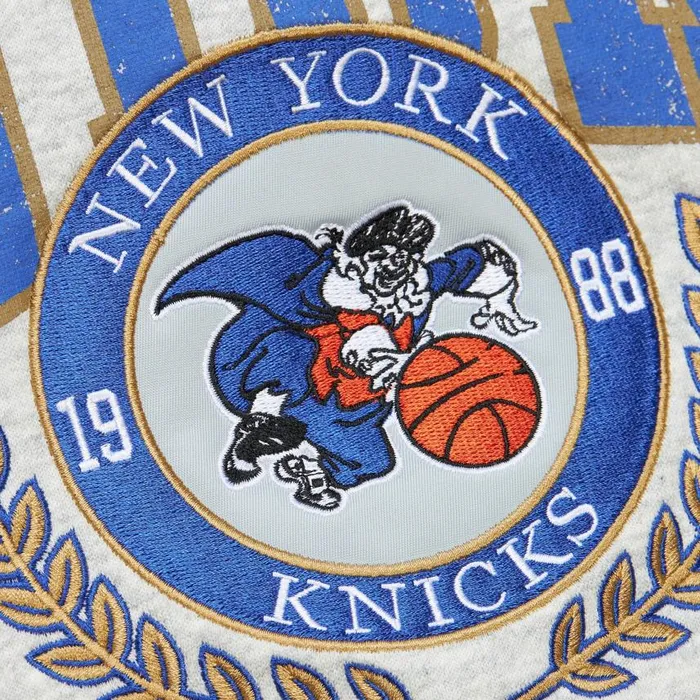 Mitchell and Ness Premium Fleece Crew Vintage Logo New York Knicks Men Hoodies and Sweatshirts Mitchell and Ness Premium Fleece Crew Vintage Logo New York Knicks Men Hoodies and Sweatshirts