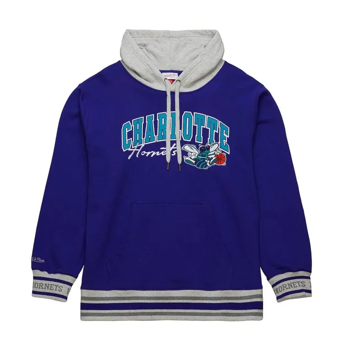 Mitchell and Ness Premium Fleece Hoodie Vintage Logo Charlotte Hornets Men Hoodies and Sweatshirts Mitchell and Ness Premium Fleece Hoodie Vintage Logo Charlotte Hornets Men Hoodies and Sweatshirts