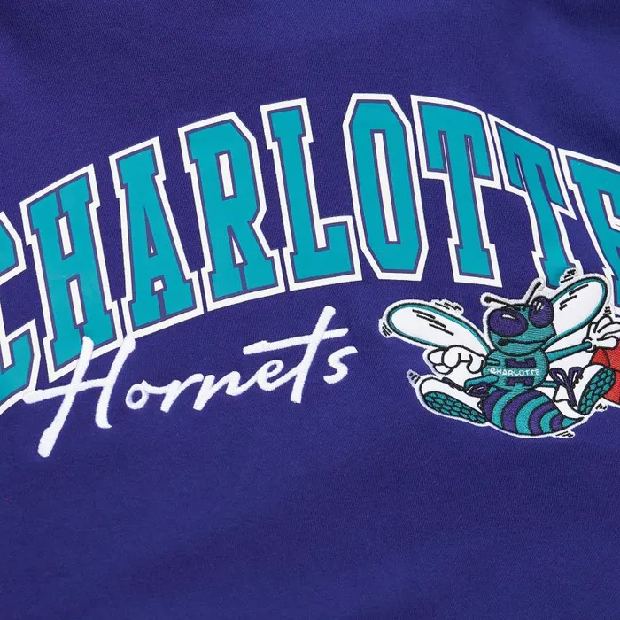 Mitchell and Ness Premium Fleece Hoodie Vintage Logo Charlotte Hornets Men Hoodies and Sweatshirts Mitchell and Ness Premium Fleece Hoodie Vintage Logo Charlotte Hornets Men Hoodies and Sweatshirts